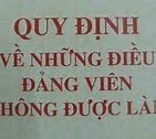 Quy Định 69 Về Những Điều Đảng Viên Không Được Làm Là Gì